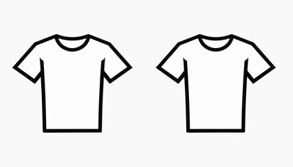 Two White T-Shirts - Simple Apparel for Design Mockups.
