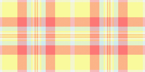 Vibrant, cheerful plaid pattern in pastel yellows, oranges, pinks, and blues. Perfect for backgrounds, textiles, and designs requiring a soft, refreshing, and stylish texture.
