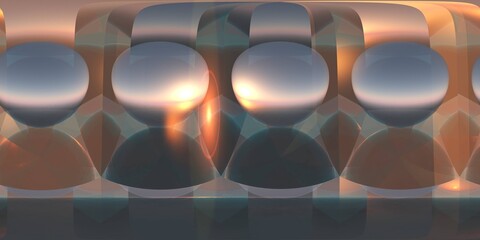 HDRI, environment map , Round panorama, spherical panorama, equidistant projection, panorama 360, Multicube, abstract background, kaleidoscope, 3d rendering