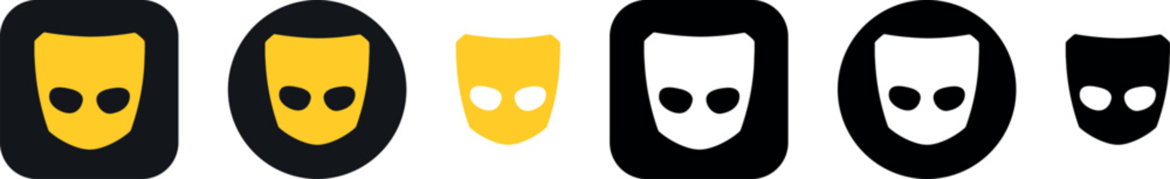 Grindr app icon. Grindr logo bundle svg, png in transparent background. Social networking app for LGBTQ community. Grindr icon set vector full editable bundle.