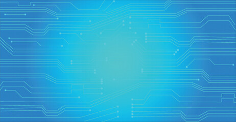 Abstract digital circuitry background with glowing central area.