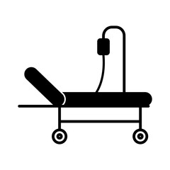 Medical Bed Icon Black