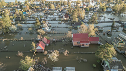 Global warming,climate change.Tsunami.Storms and destruction.Floods on the planet.The apocalypse, catastrophes.Natural disasters the riot.The remnants of human life are floating in dirty water.The end