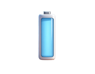 Light-blue battery icon, rectangular shape