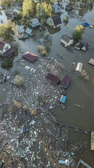 Global warming,climate change.Tsunami.Storms and destruction.Floods on the planet.The apocalypse, catastrophes.Natural disasters the riot.The remnants of human life are floating in dirty water.The end