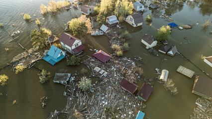 Global warming,climate change.Tsunami.Storms and destruction.Floods on the planet.The apocalypse, catastrophes.Natural disasters the riot.The remnants of human life are floating in dirty water.The end