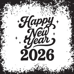 Happy new year wishing banner. New year celebration banner. New year 2026