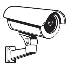Security camera Single solid icon. Vector illustration. For website design, logo, app, templat