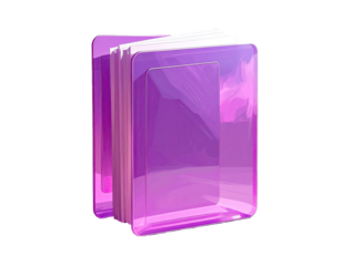 Purple folder icon, 3D, glossy