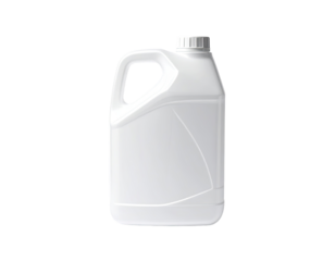 White plastic jug with handle, side view