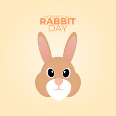 Obraz premium Vector graphic of International Rabbit Day for International Rabbit Day celebration.