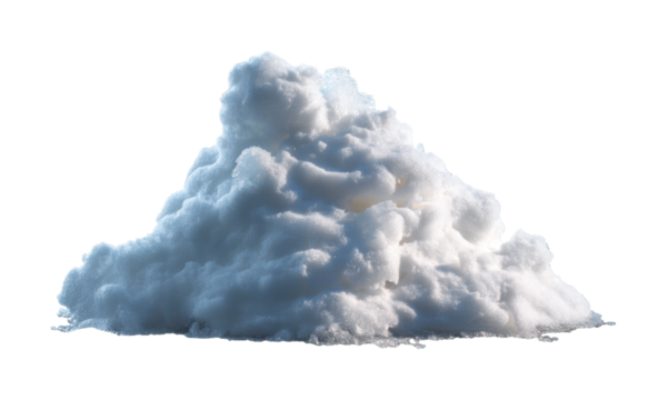 Puffy cloud formation against nature scene abstract view dreamy concept isolated on transparent background, png