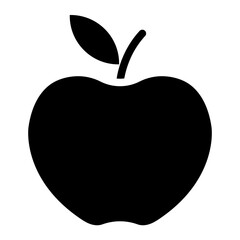 Apple fruit  icon glyph style vector illustration