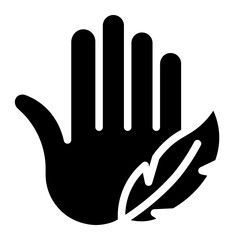 Obraz premium Sensitive skin icon glyph style vector illustration