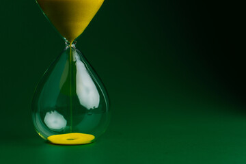 Hourglass, stopwatch, work and life, effective time management concept