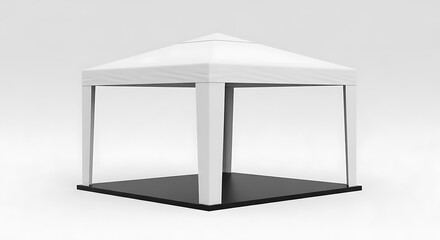 White Square Gazebo for Outdoor Events.