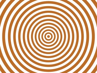 Brown and white concentric circles create a warm, inviting pattern.