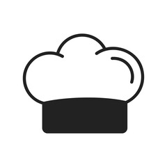 Classic Chef Hat Toque Blanche Glyph Icon