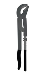 Grey adjustable pliers. vector illustration	

