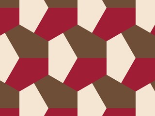 Geometric shapes create a warm, earthy, and modern abstract pattern.