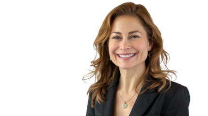 Professional Woman with Warm Smile in Business Attire