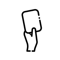 Referee hand with a card - vector icon