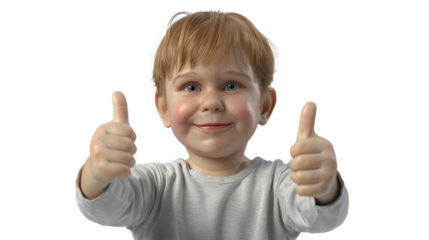Adorable Toddler Giving Two Thumbs Up