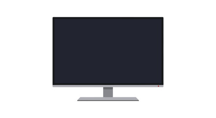 a sleek modern monitor with minimalist design and silver stand