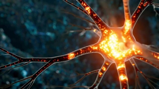 abstract fractal brain neuron background connected