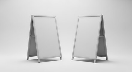 Blank Advertising Boards for Business Promotion.