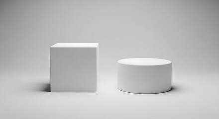 White Display Stands for Product Photography.
