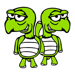 2 turtles friends funny silly ashamed team crew