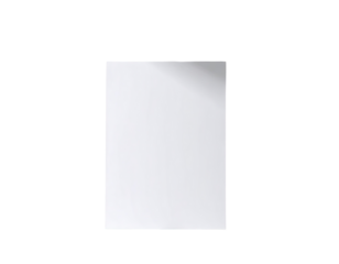 Blank white rectangular sheet of paper, slightly shadowed