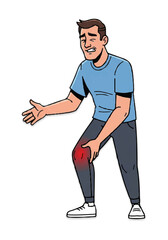 Illustration image icon Knee pain