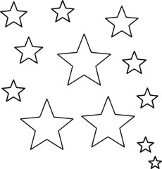 Star Outline Vector Collection