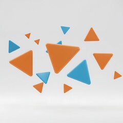 Orange & Azure Triangles in Flight