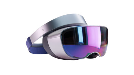 VR headset 3D render isolated on transparent background
