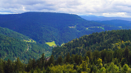 beautiful view of the mountains with trees