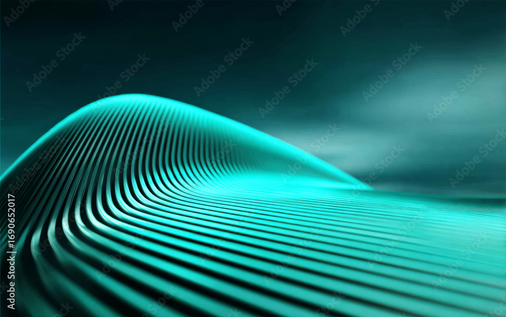 Aufkleber abstract curved lines with modern and futuristic visual effect