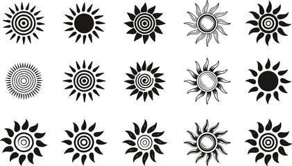 Set of Spiral Suns icons