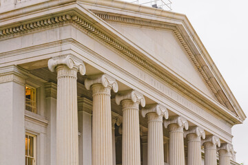 Neoclassical columns of the United States Treasury Department