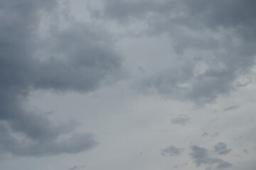 Blue sky with scattered white cumulus clouds