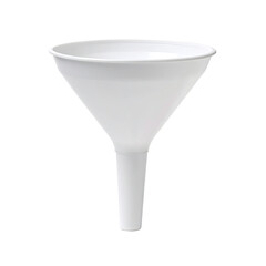 White plastic funnel, simple and basic shape