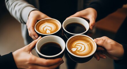 Friends Enjoying Coffee Together.