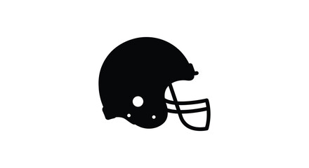 a silhouette of an american football helmet with visor