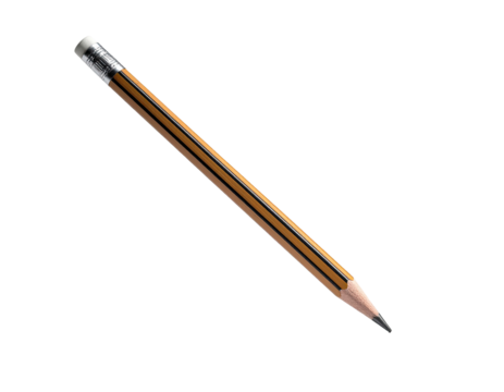 Close-up of a light brown pencil, angled diagonally, with a visible graphite tip