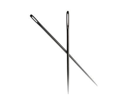 Two intersecting, metallic rods against a black background