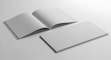 Blank Open Book Mockup.