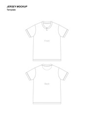 Naklejka premium Editable vector template for soccer jersey, shorts, and socks. Includes front and back view with multiple collar options such as V-neck, polo, and round neck. Perfect for sportswear design, football k
