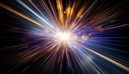 fantastic abstract burst beam light effect